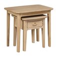 Cotswold Oak Nest of 2 Tables - 1 Drawer - Natural