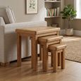 Dorchester Nest Of 3 Tables - Rustic Oak