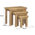 Dorchester Nest Of 3 Tables - Rustic Oak