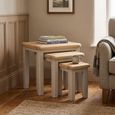 Windermere Painted Nest of 3 Tables - Oyster Grey