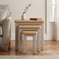 Windermere Painted Nest of 3 Tables - Oyster Grey