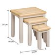 Windermere Painted Nest of 3 Tables - Oyster Grey