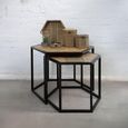 Babita Nest of 2 Tables - Hexagon - Black Metal