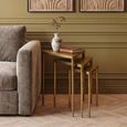 Compo Nest of 3 Tables - Trianglar - Gold Metal