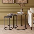 Elias Nest of 3 Tables - Round - Hammered Metal