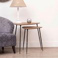 Gamelan Nest of 2 Tables - Triangular - Oak