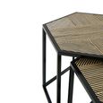 Babita Nest of 2 Tables - Hexagon - Black Metal