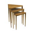 Compo Nest of 3 Tables - Trianglar - Gold Metal