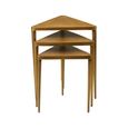 Compo Nest of 3 Tables - Trianglar - Gold Metal