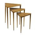 Compo Nest of 3 Tables - Trianglar - Gold Metal