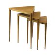 Compo Nest of 3 Tables - Trianglar - Gold Metal