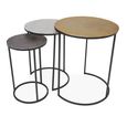 Elias Nest of 3 Tables - Round - Hammered Metal
