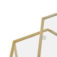 Herber Nest of 2 Tables - Hexagon - Clear Glass with Gold Metal