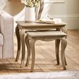 Camille Nesting Table - 2 Tier - French Style - Natural - Limed Oak
