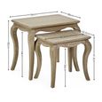 Camille Nesting Table - 2 Tier - French Style - Natural - Limed Oak