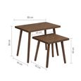 Herringford Nest of Tables - 2 Tier - Walnut