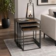 Brown Floral Metal Nest of Tables - Set of 3 thumbnail