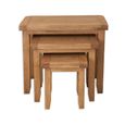 Melbourne Country Oak Nest of Table - 3 Tier - Rustic
