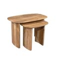 Sindhu Natural Mango Wood 2 Tier Curved Nest of Table thumbnail 4