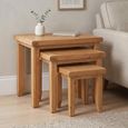 Melbourne Natural Oak 3 Tier Nest of Table thumbnail