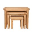 Melbourne Natural Oak 3 Tier Nest of Table thumbnail 2