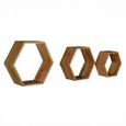 Cube Natural Mango Wood 3 Tier Nest of Table thumbnail 2