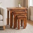 Vellar Sheesham Wood 3 Tier Nest of Table thumbnail