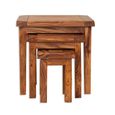Vellar Sheesham Wood 3 Tier Nest of Table thumbnail 2