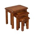 Vellar Sheesham Wood 3 Tier Nest of Table thumbnail 3