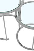 Allure Nest of 3 Tables - Round - Glass - Silver Base
