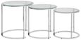 Allure Nest of 3 Tables - Round - Glass - Silver Base