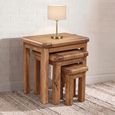 Dorset Nest of Table - 3 Tier - Rustic - Mango Wood