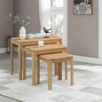 Dunmore Nest of Tables - Set of 3 - Oak