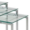 Katrine Nest of Tables - Clear Glass - Set of 3