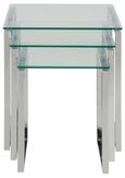 Katrine Nest of Tables - Clear Glass - Set of 3