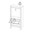 Barcelona Shoe Cabinet - 2 Door - White