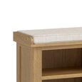 Dorchester Shoe Bench - Beige - Fabric and Rustic Oak