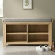 Treviso Oak Shoe Bench and Fabric