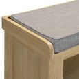 Treviso Oak Shoe Bench and Fabric