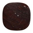 Orchid Fluted End Table - Square - Burgundy - Marble