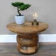 Mango Wood 51cm Round Side Table thumbnail 4