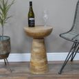 Wooden Round Pedestal Style Side Table thumbnail 5