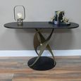 Black Metal Oval Side Table thumbnail 4