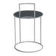 Clearance - Torrance Silver Glass and Round Side Table thumbnail 2