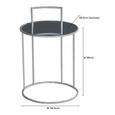 Clearance - Torrance Silver Glass and Round Side Table thumbnail 3