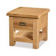 Salisbury Premium Square Lamp Table - 1 Drawer - Oak