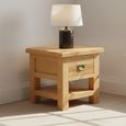 Salisbury Premium Square Lamp Table - 1 Drawer - Oak