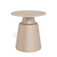 Santorini Side Table - Round - Beige Ceramic