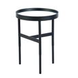 Franki Lamp Table - Round - Black Metal