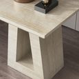 Milan Side Table - Square - Travertine Beige Engineered Marble